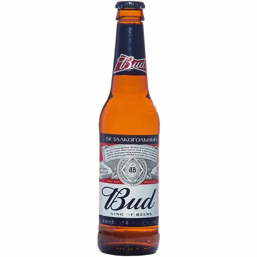 Бад бутылка. Безалкогольное пиво Bud Zero. Пиво Bud безалкогольное 0.5. Bud 0.33 безалкогольный.